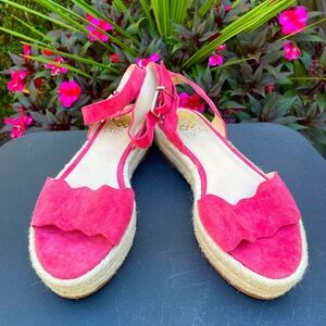 Vince Camuto Ankle Strap Platform Sandal Red Size 7